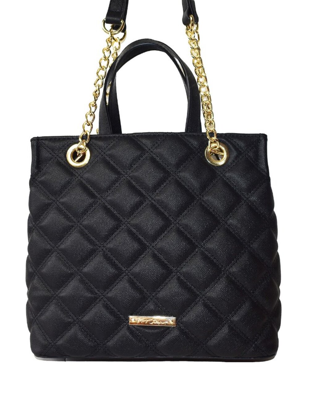 Betsey Johnson Women’s Shoulder Bag 2-Pc Set Diamond Quilted Faux Leather Bag - Picture 8 of 9